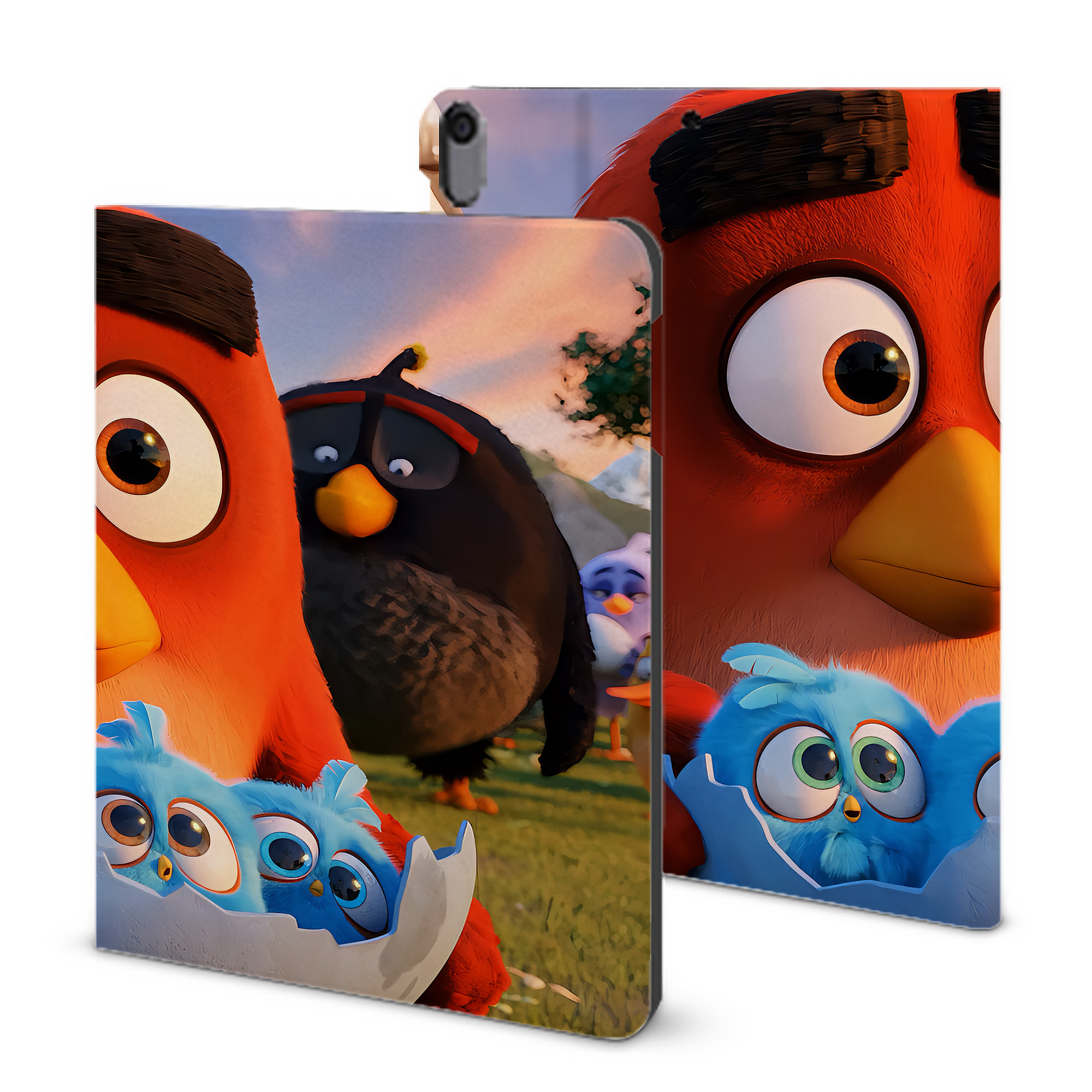 （画像用） Angry Birds アングリーバード IPad ケース ブック型 PUレザー TPU 耐衝撃 軽量 薄型 ペン収納なし 全面保護 IPad 各モデル対応